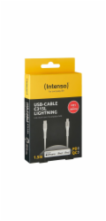 Intenso USB-Kabel C315L Nylon 1,5m weiß USB-C / Lightning 60W