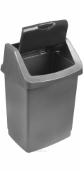 Odpadkový koš Curver, stříbrná/šedá, 15 l, 235 x 235 x 438 mm
