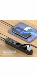 COLORWAY Prodlužovací napájecí přívod/ 4x Schuko/ 3x USB-A / 1x USB-C/ 45W/ Černý/ kabel 2m