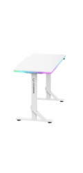 ULTRADESK IRON WHITE herní stůl, 132,5x60,5 cm, 71-81 cm, mechanické nastavení výšky