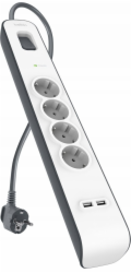 Belkin Steckdosenleiste 4-fach + 2xUSB-A, 2m Kabel  BSV401vf2M-V2
