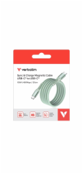 Verbatim USB-C->C magnetický kabel Sync & Charge 100W zelený