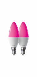 TP-Link Tapo L430C(2-pack) chytrá WiFi stmívatelná LED žárovka (barevná,2500K-6500K,470lm,2,4GHz,E14)
