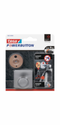 Tesa Powerbutton Hook Classic z nerezové oceli, čtvercový