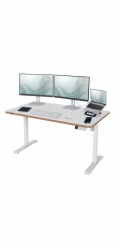 LEITZ Výškově nastavitelný elektrický ergonomický stůl Ergo bílý 140x80 cm - deska 67740001