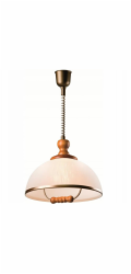 Lamkur Závěsná lampa Ramona 47935 1x60W E27 bílá/borovice