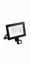 ECOLIGHT2 Eco Light EC79887 Tenký LED projektor 50W 4500lm 4000K IP65 Pohybový senzor Černý