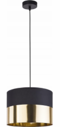 TK Lighting Závěsná stropní lampa 110 cm Černo-zlaté stínidlo 20 cm 1xE27 Londýnské zlato