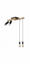 Lamkur Stropní svítidlo Cortina 50478 4x15W E27 dub/černá