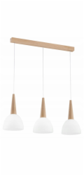 Alfac Závěsná lampa Alfa Bera 62208, 3x60W E27, dřevo/bílá
