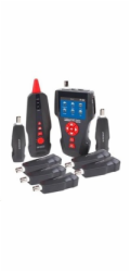 LAN Cable Tester TLCD88 s LCD, koax, Cat3/Cat5E/Cat6, UTP/STP, USB, PoE, ping, sonda, 8x protismyčka