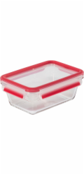 Emsa Clip&Close Glass Vorratsdose 850 ml Glas Rot