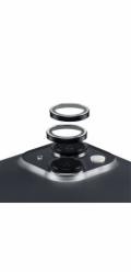 PanzerGlass Hoops - Chránic na objektiv pro mobilní telefon - sklo - cerná - pro Apple iPhone 15, 15 Plus