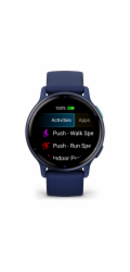 Garmin vívoactive 5 (königsblau/blau metallic, 42 mm, Silikon-Armband)