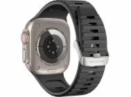 Decoded Decoded Ultra Traction - silikonový řemínek pro Apple Watch 49/45/44/42 mm Gen 1-9 - SE (černý)
