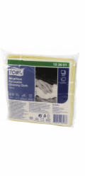 Utěrka Tork čisticí z mikrovlákna pro opakovatelné použití, 30,5 x 30,5 x, žlutá - 6 ks
