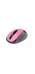 C-TECH myš WLM-02, černo-růžová, bezdrátová, 1600DPI, 6 tlačítek, USB nano receiver