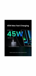 UGREEN síťová rychlonabíječka Nexode Pro 45W 2-Port USB-C, GaN, stříbrná