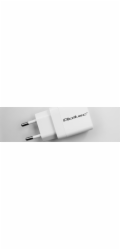 Qoltec 45W GaN nabíječka do zásuvky | 5–20 V | 1,5–3 A | 1x USB-C PD | 1x USB QC 3.0 | Bílý