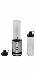 WMF consumer electric KÜCHENminis Smoothie-to-go (edelstahl/schwarz, 300 Watt, Behälter 0,6 Liter)
