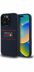 Red Bull Silikonový kryt RBHMP16X24SIHSRV pro iPhone 16 Pro Max 6.9, tmavě modrý, s horizontálním logem a MagSafe
