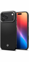 Spigen Enzo Aramid T, black silver - iPhone 17 Pro Max