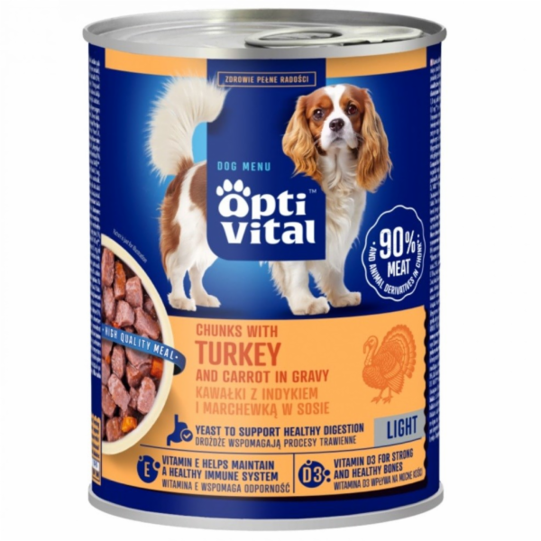 OPTIVITAL Chunks with turkey and carrots in gravy - vlhké...