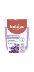Svicka Bolsius True Scents, levandule, 80x73 mm, ve skle