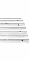 Klíč Strend Pro, 6x7-16x17 mm, trubkový, oboustranný, Zn, sada 6 ks
