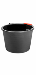 Kbelík ReCycled® 20 litrů, konstrukce, plast, plastová rukojeť, s výlevkou, černý