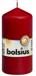Svíčka Bolsius Pillar 120/60 mm, válcová, červená