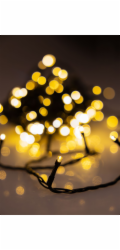 Řetěz MagicHome Christmas Serpens, 100 LED teplá bílá, 8 funkcí, 230 V, 50 Hz, s adaptérem, IP44, ve