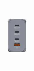 Verbatim GaN-Ladegerät 200W, 1x USB-A , 3x USB-C (grau, PD 3.0, QC 3.0)