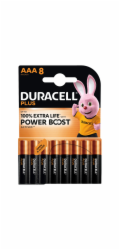 Duracell Plus Alkaline Batterie, Micro AAA LR03 1,5V, Extra Life (8 Stück, AAA (LR03))