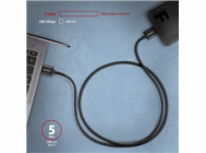 AXAGON BUMM3-AM10AB, SPEED kabel Micro-B USB <-> USB-A, 1m, USB 3.2 Gen 1, 3A, ALU, tpe, černý