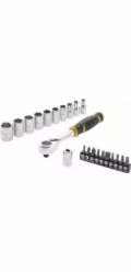 Stanley ST.SET S ráčnou 3/8 120T, hlavicemi a bity