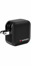 Verbatim Mini GaN Charger 70W 2xUSB-C PD, 1xUSB-A QC 3.0 32229