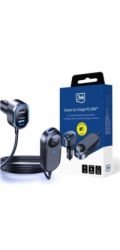 3MK Dvojitá autonabíječka 135W PD QC PPS USB 2A4C Černá/Šedá