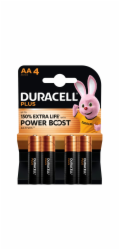 Duracell Plus Alkaline Batterie, Mignon AA LR06 1,5V, Extra Life (4 Stück, AA (LR06))