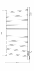 Elektrický sušák ručníků Thema Lux BK-109W-10T, černý