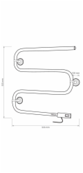 Elektrický sušák ručníků Thema Lux BK-107-80W, černý