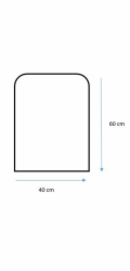 ZRCADLO OBLOUK C-HRANA 40X60 CM