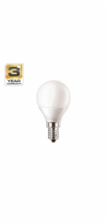 Žárovka, STANDART, LED, P45, 4,9W, E14, 2700K, 470lm, mat.