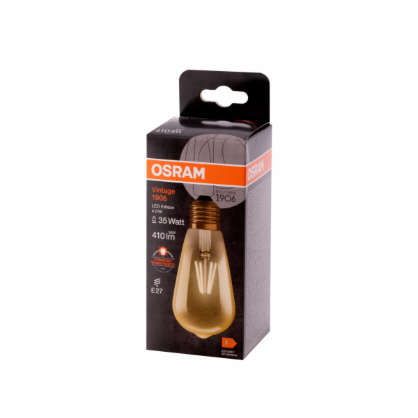 LED lampa Osram LED, E27, teplá bílá, E27, 4 W, 410 lm