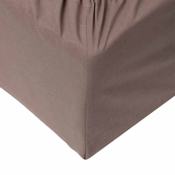 PROSTĚRADLO PRUŽNÁ POLYBAVLNA 90X200+25 KAKAV