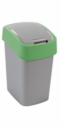 CURVER Flip Bin Odpadkový koš Stříbrná/zelená 25l