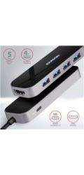 AXAGON HMC-6H4A, USB 3.2 Gen 1 hub, porty 4x USB-A, HDMI 4k/30Hz, PD 100W, kabel USB-C 20cm