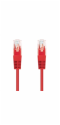C-TECH kabel patchcord Cat5e, UTP, červený, 3m