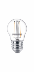 LED žárovka PHILIPS, P45, E27, 2 W, 250 lm, 2700 K