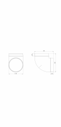 Větrací koleno EUROPLAST AL150-90, D150 90°